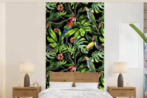 MuchoWow Papier peint Oiseaux - Tropicaux - Motifs Papier peint photo 120x240 cm Papier peint imprimé