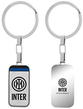 F.C. Internazionale Schlüsselanhänger aus Stahl, Unisex, Taglia unica, Edelstahl, Kein Edelstein.
