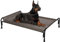 Veehoo Kühlendes Hundeliege Outdoor, Erhöhtes Hundebett für Groß Hunde, Tragbares Stehendes Haustierbett mit Waschbarem Atmungsaktivem Netz, rutschfeste Füße, X-Large, Braun
