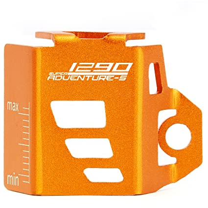 Modeer Kompatibel mit 1290 Super Adventure S 2016-2020 Motorrad Hinterer Bremsflüssigkeitsbehälter Schutzabdeckung Schutz 1290 Super Adventure S Zubehör (Orange)
