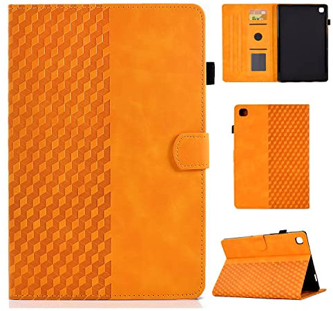 Rosbtib Hülle Samsung Galaxy Tab A 10.1 2019 (SM-T510/ SM-T515), PU Leder Schutzhülle mit [Standfunktion] [Kartensteckplatz] [Magnetisch] Tablet Hülle für Galaxy Tab A 10,1 2019 - Orange
