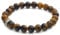 LAVISA Edelstein Armband - Echte Naturstein Perlen | Kristalle, Heilsteine | Onesize Unisex (Tigerauge 8mm)