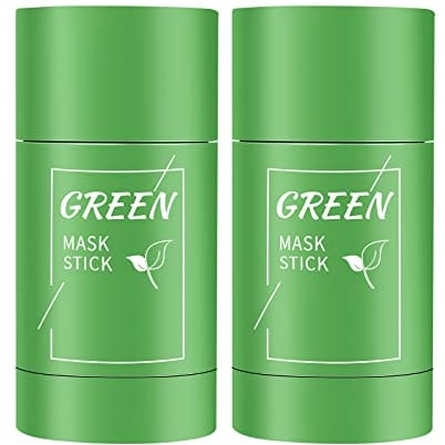 2 Pack Green Mask Stick,Grüner Tee Purifying Clay Stick Mask,Green Stick Mitesser Erfahrungen,Befeuchtet und kontrolliert das Öl,Tiefenreinigung zur Ölkontrolle Mitesser Entfernen für Alle Hauttypen