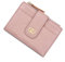 SUNAVY® Mini Geldbörse Damen Klein - Viele Fächer, 8 Kartenfächer, Münztasche, Kleines Portemonnaie Damen Leder RFID Schutz (Rosa)