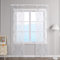 ESLIR Schiebegardinen Voile Flächenvorhänge Set 2er Schiebevorhang Wohnzimmer Gardinen mit Klettband Transparent Vorhang Bestickt Grau BxH 57x225cm 2 Stück