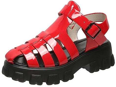 NOLLAM Sandali Gladiatore da Donna Piattaforma Estiva Moda Donna Tacchi Grossi Scarpe Sandali da Spiaggia Casual Sandali Comodi