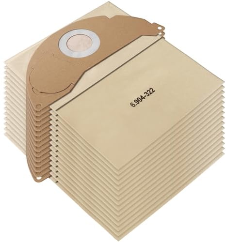 Inwee 15 pezzi 6.904-322.0 Sacchetto Aspirapolvere per Karcher Sacchetti filtranti WD2 Premium MV2 WD 2.200 bis WD 2.550 Accessori Ricambi A2004 A2054 A2099