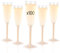Lot de 100 Flutes Champagne Plastique Lavable et Réutilisable 14cl - Verre Plastique 100% Recyclable, Grande Stabilité, Rigidité Design Élégant - Parfait pour Anniversaire, Mariage (Ivoire)