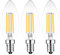 Sokkldccd E14 Dimmable Candle Bulb, SES Small Screw Light Bulbs, 4W Led Filament Bulb, 40W Equivalent, Warm White 2700K, Pack of 3