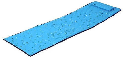 Strandstuhl-Lounge, gepolsterte Sonnenliege aus 600D-Oxford-Stoff, wasserdichte, klappbare Sonnenliege mit Kissen, leichter, wiederverwendbarer Liegestuhl zum Sonnenbaden, tragbare Strandliege für Gar