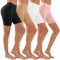 YADIFEN Cycliste Short Femme Taille Haute Slip Panty Anti Frottement Cuisse sous-vêtements Short sous Robe Short 4 Paquet,Blanc+Noir+Beige+Rose,M
