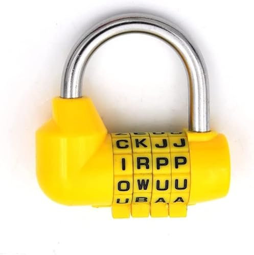 cadenas code de verrouillage cadenas Cadenas, code à 4 chiffres, combinaison de lettres, code de, journal intime, mot de passe, cadenas for bagages (Color : Oranje)