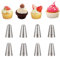 8 beccucci in acciaio inox, per decorare torte, creme, cupcake, biscotti