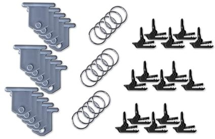 RDX Racedesign RDX Klipp-Befestigungsset für Kederleisten in Camping-Markisen - 15 Clips (45tlg.), Schwarz