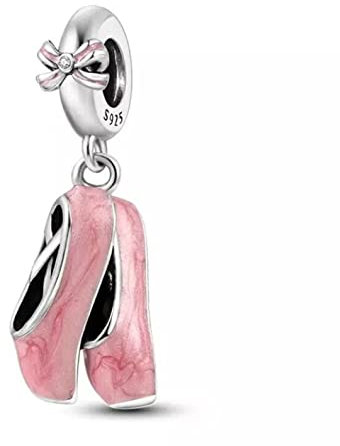 Breloque en argent sterling 925 avec pendentif en forme de ballet, chien, chat, sœur, famille, mère, fille, compatible avec les bracelets à breloques Pandora Moments, one size, Métal, Pas de gemme