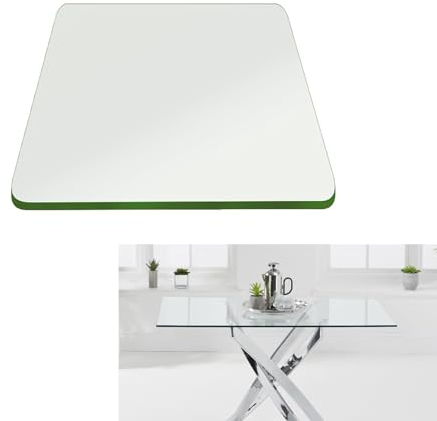 SXKJQER Plateau De Table en Verre Rectangle/Carré, Plateau en Verre, Verre Trempé Antidéflagrant Facile, Verre Rectangle/Carré Plateau en Verre, pour Table De Salle À Manger, Table Basse(70x70cm)