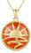 MEDWISE 925 Sterling Silber Sonne Vergoldete Rotem Achat Halskette mit rotem Achat Sonne Geschenk Hypoallergener für Mädchen Damen Ehefrau Frauen Tochter