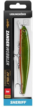 Lieblingsköder Zanderwobbler 125mm 20g - Wobbler zum Zanderangeln, Farbe Lieblingsköder:Sheriff