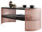 Mirjan24 Couchtisch mit Ablage Fahugin I, Ovale Form, Beine aus Metall, Kaffeetisch, Wohnzimmertische, Beistelltisch, Sofatisch, Teetisch (Black Pietra Grigia, Kupfer)