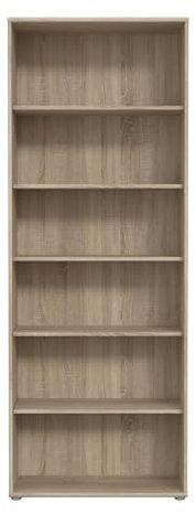 Regal >TEMPRA2< in Sonoma Eiche Dekor bietet 6 Fächer, eine Belastbarkeit von 20 kg auf dem Oberboden und misst 73,7 cm Breite, 197,5 cm Höhe und 34,8 cm Tiefe.