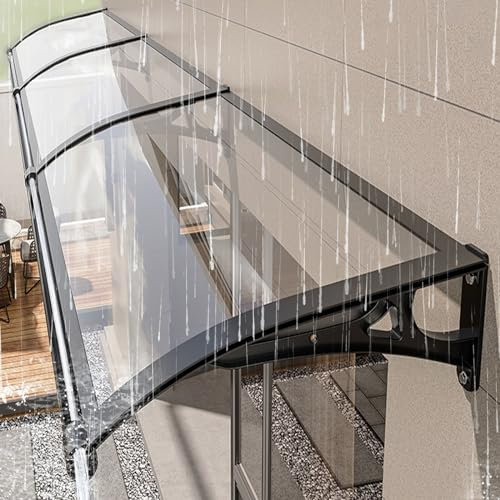 Moderne Aluminiumvordach für Vordertür, Terrassenüberdachung außen, durchsichtige Polycarbonat-Markise, UV-Schutz, Regen, Schnee, Gartenmarkise