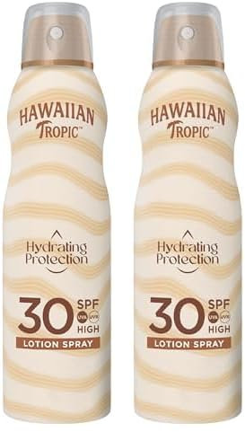 Hawaiian Tropic Silk Hydration Air Soft Sun Spray Lotion Sonnenspray SSF 30, 1 St,177 ml,Standard (Packung mit 2)