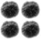 YINETTECH 4pcs Microphone Furry Windscreen Furry Mic Cover Microphone Pop Filter Compatible with Rode Wireless Go I (1st Gen) Sliver