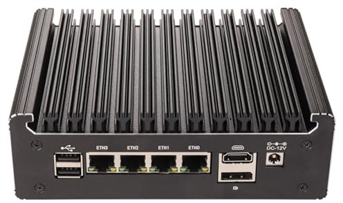 HSIPC Twin Lake N150 Firewall Micro Appliance, Mini PC, Soft Router with 32G RAM 512G SSD, 4*i226-V RJ45 Port AES-NI