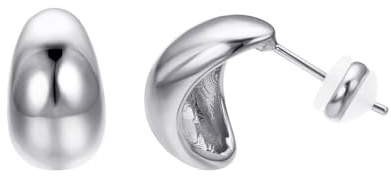 Aleasha Tropfen Ohrringe Damen Edelstahl Ohrstecker Klein Creolen Schmuck Geschenke