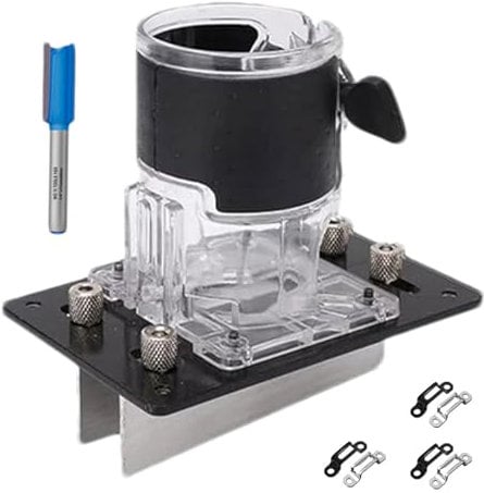 Wood Router Slotting Locator | 2 in 1 Trimmer Base - Multifunctional Accurate Jig Slotting for Wardrobe Window Frame Cabinet Door Panel Connections