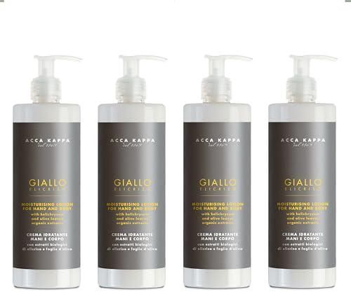 thehotelery.de ACCA KAPPA Giallo Elicriso Feuchtigkeitslotion für Hände & Körper 380ml, Bodylotion, Körpercreme, Creme, Hotelkosmetik, Wellness & Spa, Hotelshampoo, Hotelkosmetik (18x 380ml)