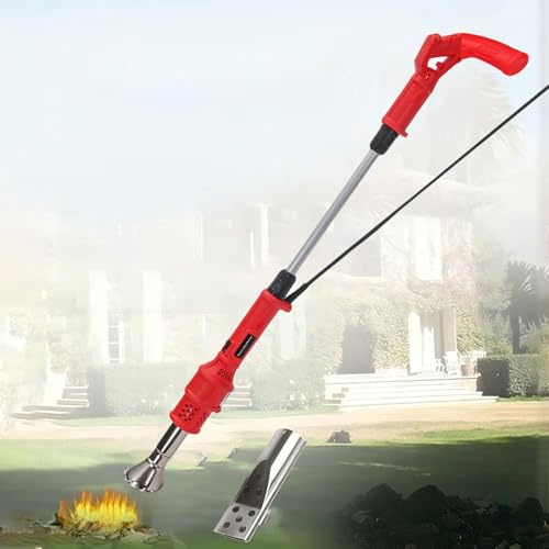 Elektrischer Unkrautbrenner 2000 W – 650 ℃ Thermo-Unkrautjäter & Grillanzünder mit 2 Düsen und 1,8 m Kabel für Garten, Terrasse, Auffahrt (Flamme & Heißluftmodi)