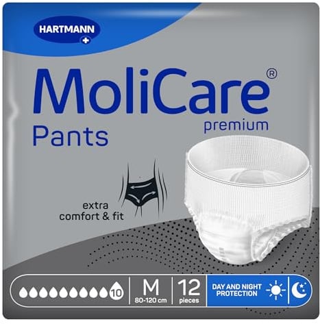 MoliCare premium Pants 10 Tropfen Inkontinenzhosen | Größe M | 12 St.