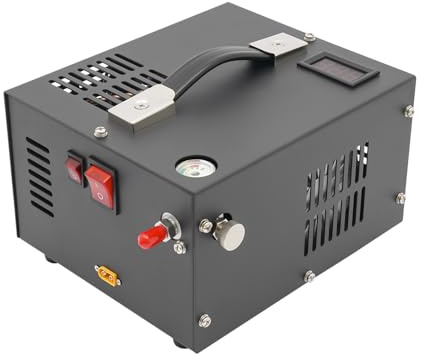 PCP-Luftkompressor, 30MpaTragbarer Kompressor Öl- und Wasserfreie, Hochdruck-Luftkompressorpumpe 12V DC für Paintball Luftgewehr und Tauchflaschen