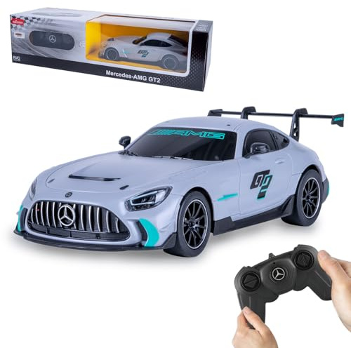 JAMARA 402240 Mercedes-AMG GT2 1:24 2,4 GHz - Auto ferngesteuertes RC Car, Kinder Spielzeugauto mit Fernbedienung, Modellauto, Geschenk für Kinder, Manuelle Lenkungsfeineinstellung