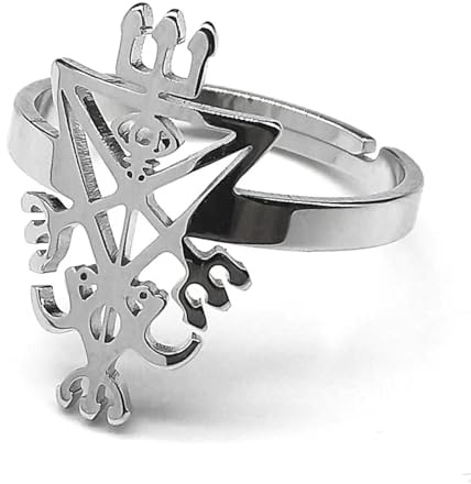ZFHTJEKNCS Stainless Steel Rings Seal Hidden Silver Color Finger Ring