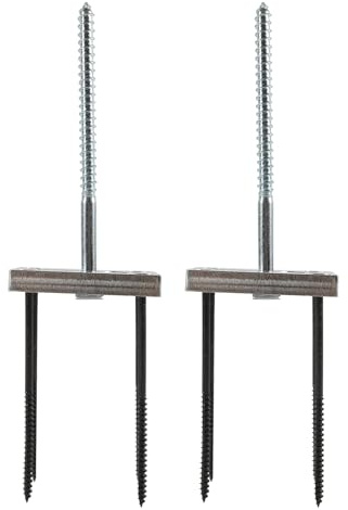 Vymlo Newel Post Mounting Kit Wood Handrail Installation Hardware Work 2 Sets Fastener for Finished Floors, Stairs