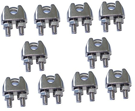 Serre Cable Etrier 3mm INOX (Lot de 10) INOX 316 - A4