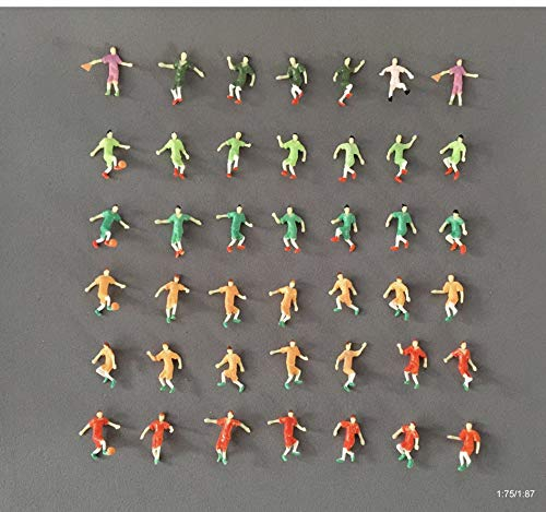 ARCHIFREUNDE 6 x Modell Figuren Fussballspieler Modellbau 1:75/1:87 Modelleisenbahn Spur 00 / SpurH0