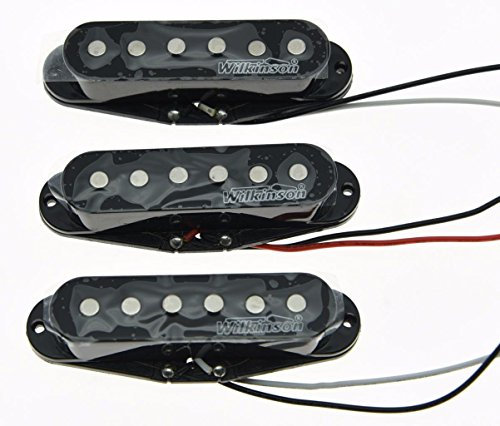 Wilkinson Lic ST Strat Micro à bobine unique pour Stratocaster Noir