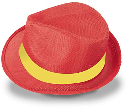GARGOLA.ES OPERADORES DIGITALES 2 Elegantes Sombreros Rojos de ala ancha, Colores Bandera de ESPAÑA, Fiesta Nacional, eventos deportivos, fiestas nacionales.