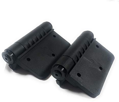 Kiavetta Charnière de portail à fermeture automatique en aluminium – Nylon/polymère robuste, tension réglable, finition noire – Conforme au code de piscine