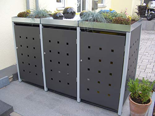 Mülltonnenverkleidung Kippfunktion Müllboxen Metall foliert
