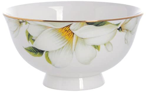 Porzellan-Schüssel mit Lilien-Muster, Saucen, Servierschüsseln aus Keramik, Küchenbehälter