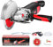 Electric Wall Chaser, 156mm Industrial Wall Groove Cutting Machine for Brick/Concrete/Metal Cutting, Single Chip, Dust-Free, 1800W,11000RPM, Depth: 47mm, Rotating Handle