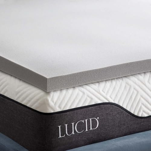 LUCID Memory Foam Matratzen Topper 160x200cm mit Bambuskohle, 5 cm dicke Matratzenauflage 160 x 200 cm