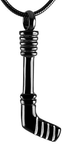 FRDXDAF Urnenanhänger Aus Edelstahl Edelstahl Hockeyschläger Feuerbestattung Schmuck Halten Asche Memorial Urn Anhänger