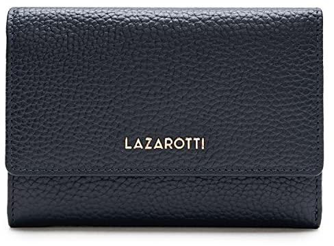 Lazarotti Bologna große Leder Damen-Geldbörse | großes Reißverschlussfach, 15 Kartenfächer, RFID-Schutz | 14 x 10 x 3,5 cm (2 Breiten einstellbar)