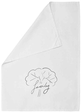 Azeeda 'Family Tree' White Cotton Tea Towel/Dish Cloth (TW00024450)
