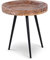 byLIVING Beistelltisch AVA/runder Couchtisch 38 cm/Massivholz Mango Natur hell-braun/Gestell Metall schwarz/D 38, H 40 cm
